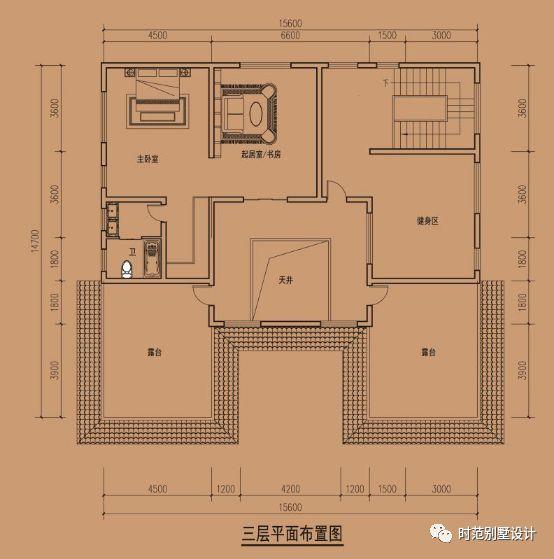 三層中式別墅設計圖，帶庭院+地下室，外觀大氣，是大城市很難能有的舒適。