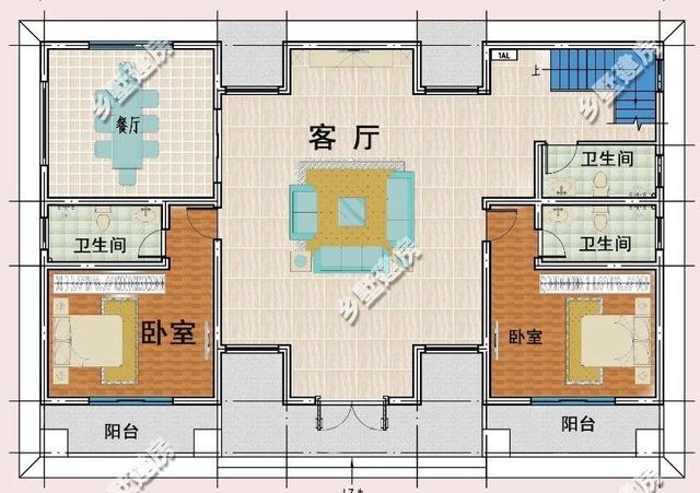 18x12米農村現代風格小別墅設計圖，大氣又簡單，濃濃現代元素，做村里最亮眼的別墅！