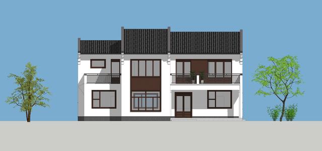 15.3米X11.5米二層新中式別墅設(shè)計圖，帶活動室和健身房，造價40萬，在家也能運動！