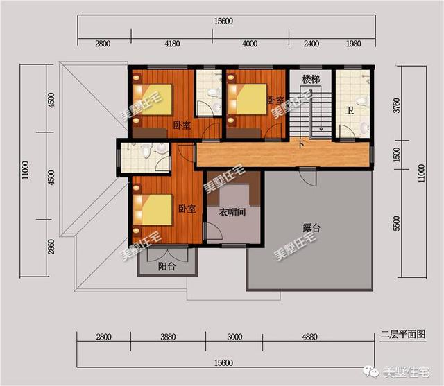 五款開間15米的農村歐式別墅設計圖，第三款帶陽光房，第4款的造價最低，主體造價24萬左右。