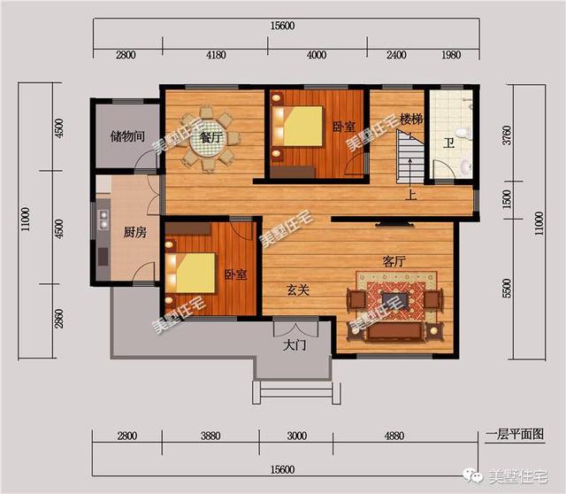 五款開間15米的農村歐式別墅設計圖，第三款帶陽光房，第4款的造價最低，主體造價24萬左右。