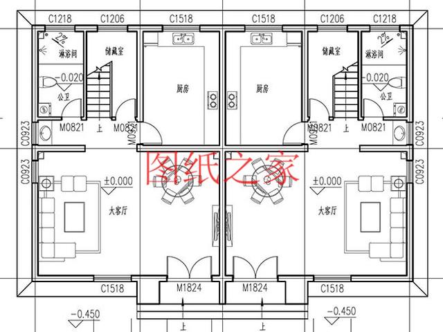 宅基地面積有限可以建雙拼別墅，每戶造價不到30萬，經濟又實用，父母也可以跟著享福！