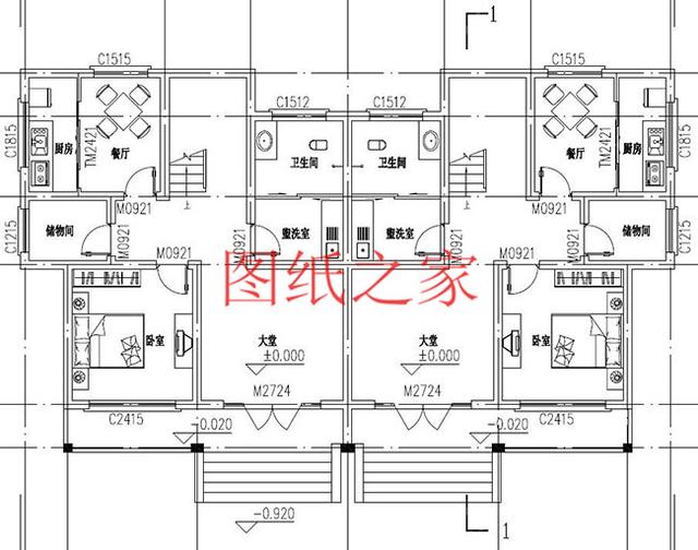 宅基地面積有限可以建雙拼別墅，每戶造價不到30萬，經濟又實用，父母也可以跟著享福！