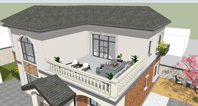 14.5mX11m農村二層小情調別墅設計圖，簡單大方，適合農村自建。