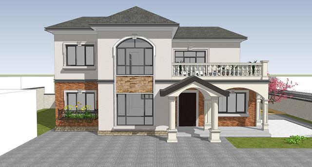 14.5mX11m農村二層小情調別墅設計圖，簡單大方，適合農村自建。