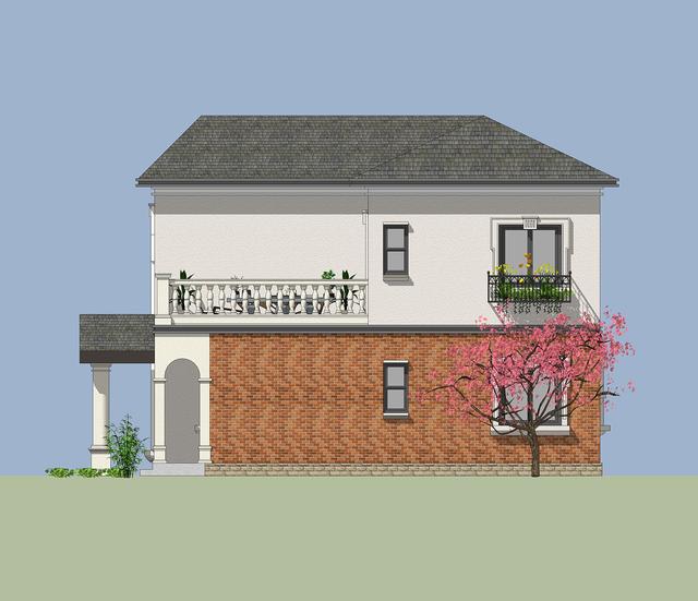 14.5mX11m農村二層小情調別墅設計圖，簡單大方，適合農村自建。