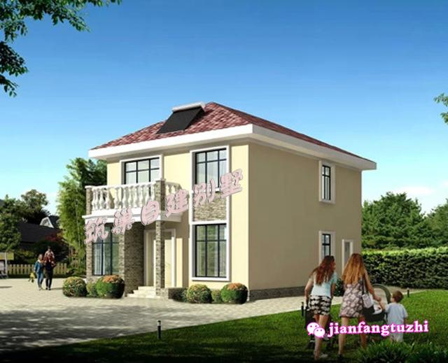 兩層簡約實用二層別墅設計圖，造價低，是你想要的那一款！