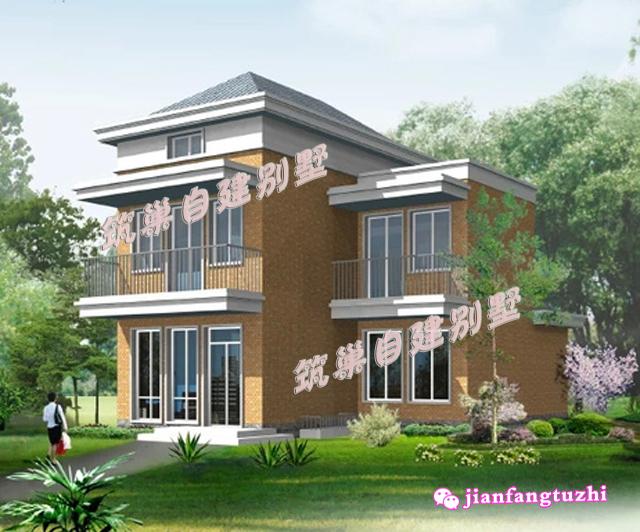 兩層簡約實用二層別墅設計圖，造價低，是你想要的那一款！