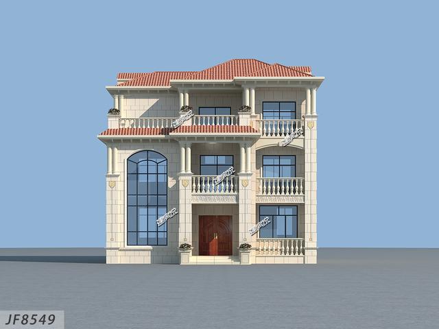 占地122平的農村三層別墅設計圖，精致漂亮，只要40萬就能建成！