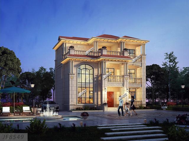 占地122平的農村三層別墅設計圖，精致漂亮，只要40萬就能建成！