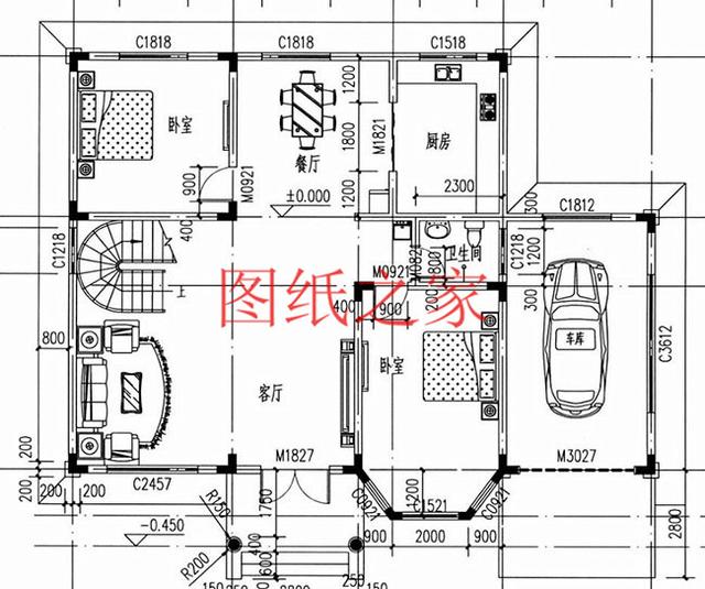 占地120平的5款經(jīng)典別墅設(shè)計(jì)圖，戶型布置方便實(shí)用，大家都喜歡。