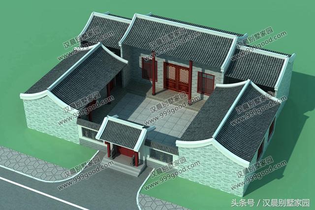 3款造價(jià)成本低、居住舒適的一層三合院別墅設(shè)計(jì)圖，放到朋友圈絕對(duì)有面子！