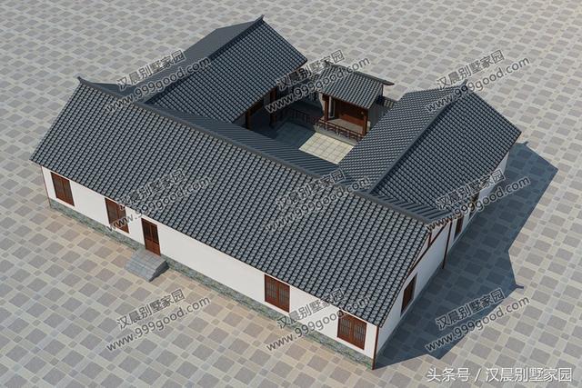 3款造價(jià)成本低、居住舒適的一層三合院別墅設(shè)計(jì)圖，放到朋友圈絕對(duì)有面子！