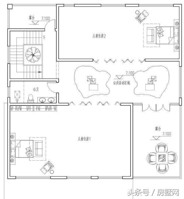 新中式三層別墅設(shè)計圖，帶大露臺+游泳池，美觀又實用，住在這里生活太美好