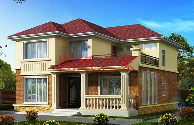 占地110平米左右的5套二層自建別墅，美觀實用，只要二三十萬就能實現別墅夢