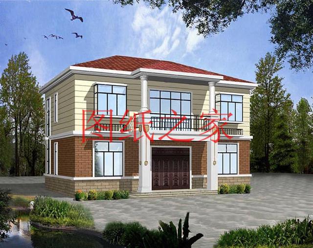 占地110平米左右的5套二層自建別墅，美觀實用，只要二三十萬就能實現別墅夢