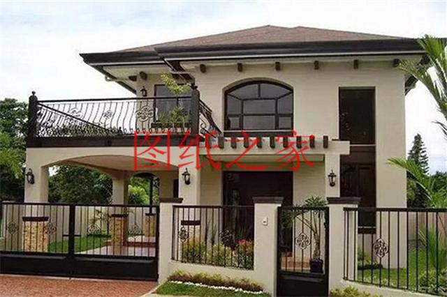 占地110平米左右的5套二層自建別墅，美觀實用，只要二三十萬就能實現別墅夢