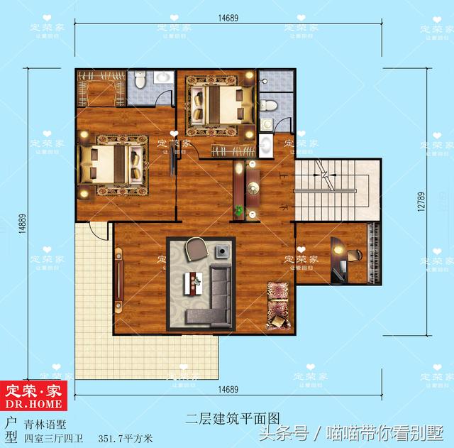 二層農村自建房，四室三廳四衛，戶型獨特，整體外觀大氣