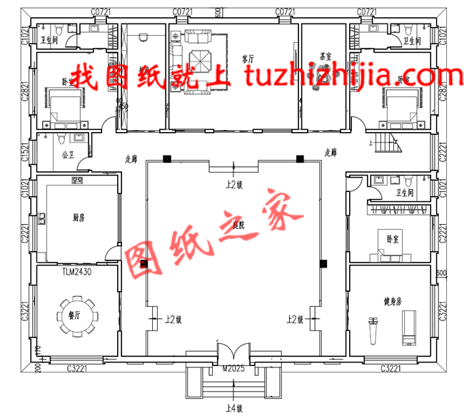 5套四合院別墅設計圖，現代與中式結合，秒殺歐式別墅！