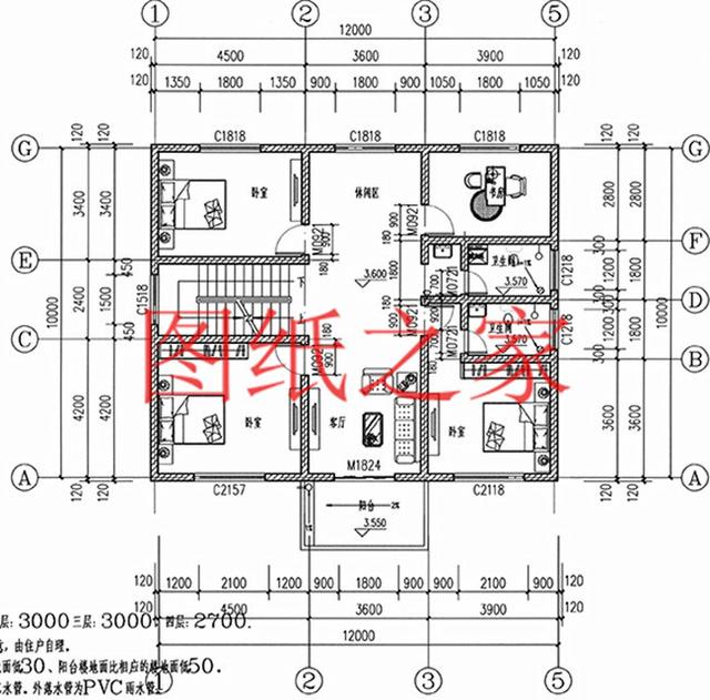 3套120平米的三層別墅，外觀美觀大氣、布局簡單實用，建成之后肯定有面子。