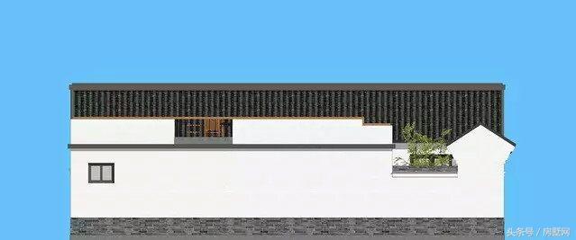 一層新中式別墅設計圖，造型相對簡單，超大露臺設計，這別墅住的太舒心