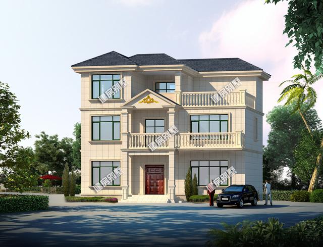 兩套開間都是12.8米的三層農村自建房，精致漂亮，鄰居們的眼紅是最好的認可！