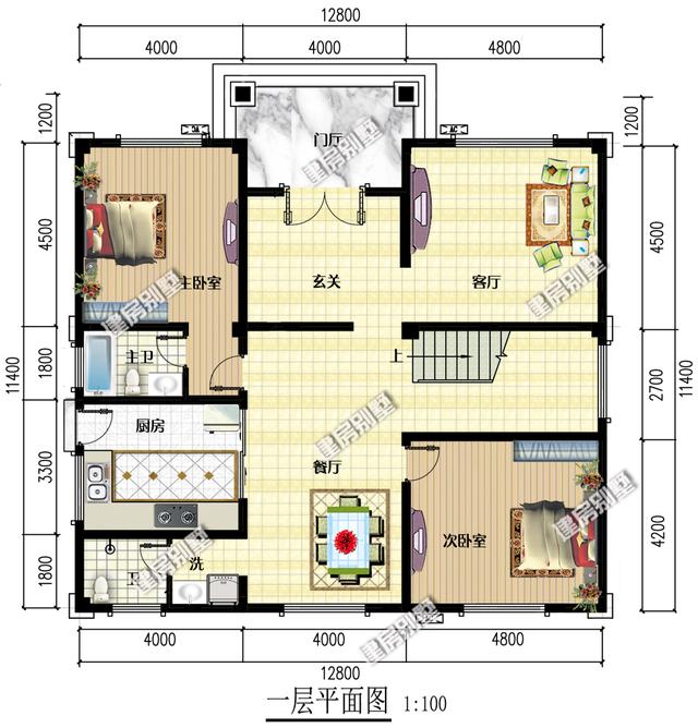 兩套開間都是12.8米的三層農村自建房，精致漂亮，鄰居們的眼紅是最好的認可！