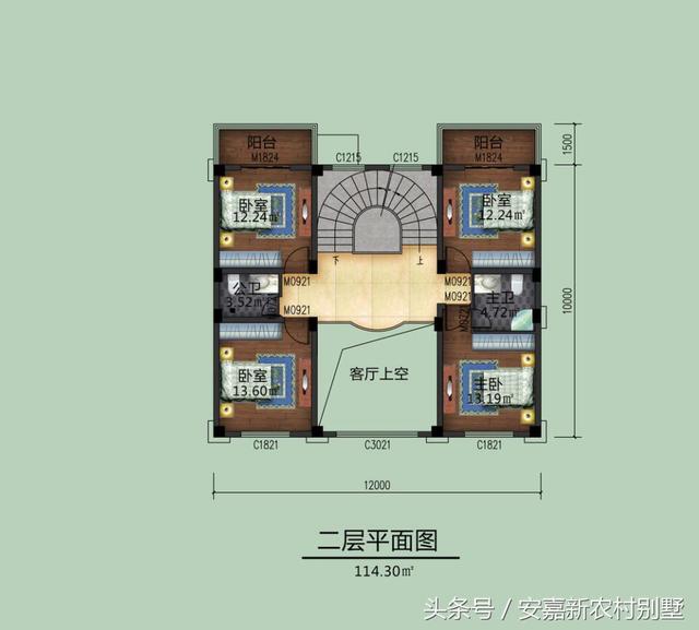 占地120平方米的農村三層別墅設計圖，簡單大氣，這房子你能打幾分？