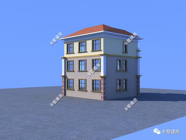 下半年新款三層農村自建房，方便實用，臥室多，農村蓋房就選它！