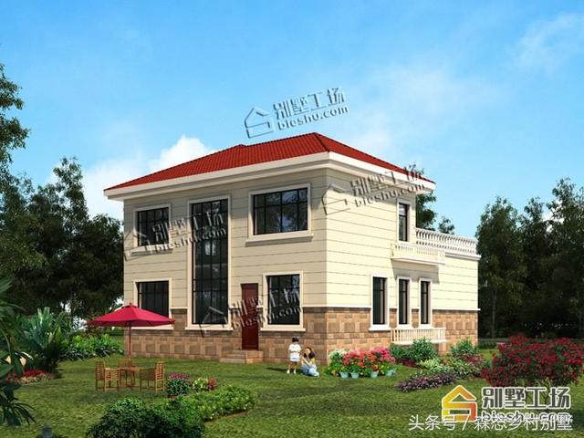 二層簡歐別墅設計圖，結構簡練大方，造價還實惠，建房也不會有太大經濟壓力。