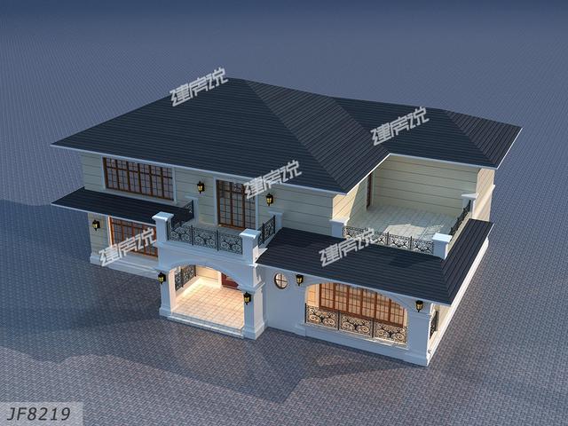 占地244平方米的二層農(nóng)村漂亮別墅，回老家建一棟，鄰居看了很眼紅。