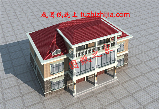 最佳農村兩層半兄弟雙拼小樓設計圖，浪漫、華麗、高貴又有情調