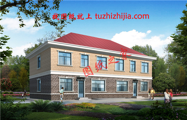 最佳農村兩層半兄弟雙拼小樓設計圖，浪漫、華麗、高貴又有情調