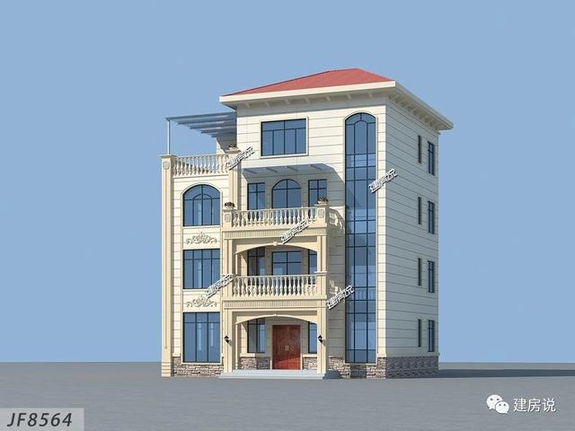 四層歐式別墅設計圖，豪華大氣，特別適合兩兄弟合建，幾萬合建一棟，特劃算