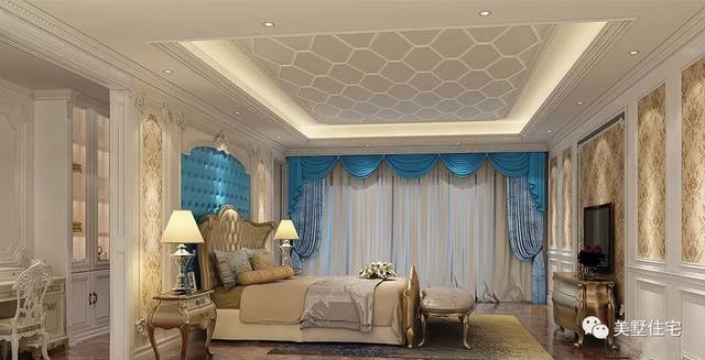 13.4米x12.5米三層歐式別墅設計圖，內帶堂屋+健身房，回鄉建一棟，生活太享受