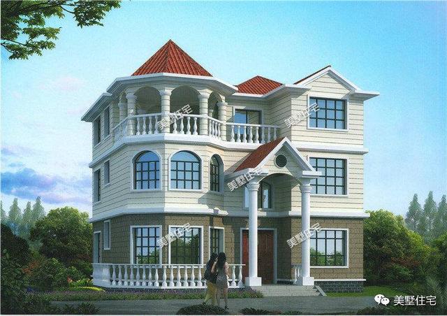 三層農村現代別墅設計圖，精挑細選的3套，外觀精致漂亮，可以滿足親友留宿的需要。