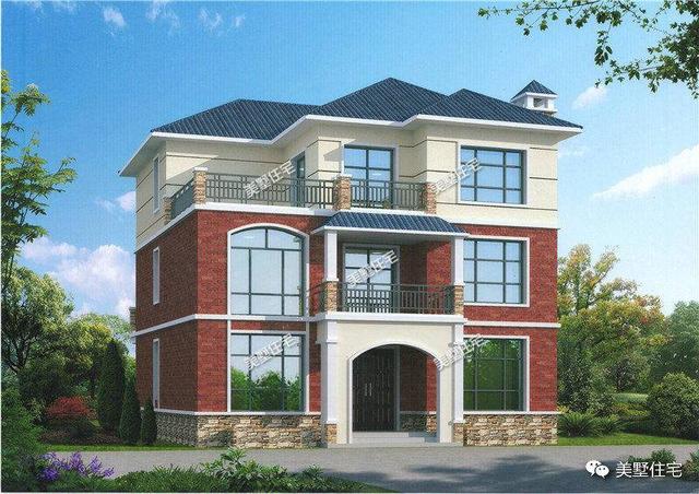 三層農村現代別墅設計圖，精挑細選的3套，外觀精致漂亮，可以滿足親友留宿的需要。