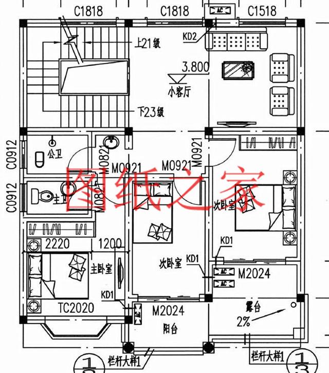 占地100平5臥室的小戶型三層別墅設(shè)計圖，精美亮眼，家家戶戶都能修建