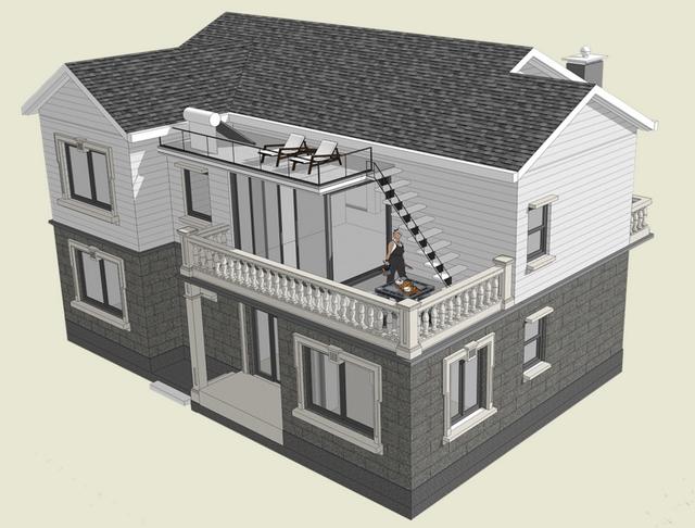 14.8x11.6米二層農(nóng)村別墅設(shè)計圖，經(jīng)濟實用，造價31萬