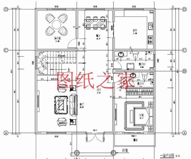多臥室的三層別墅設計圖，挑空設計，給您溫馨舒適的享受!