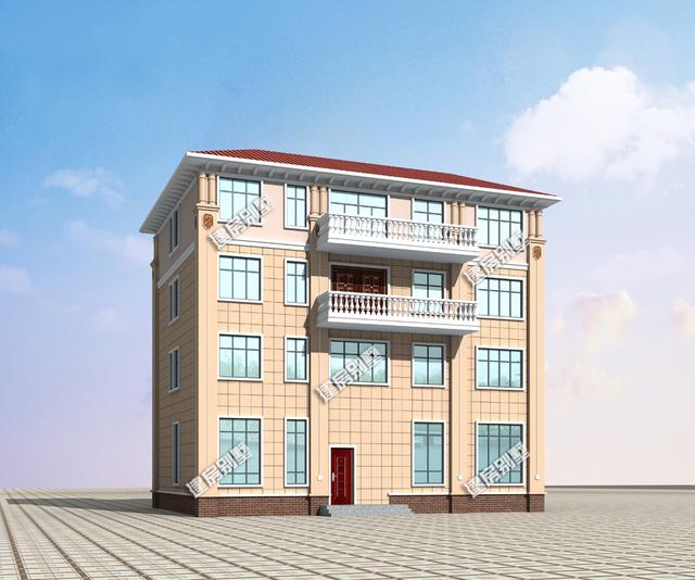 四層別墅設計圖，挑空設計+雙側露臺，送您你似錦前程！