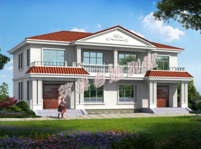 農村二層雙拼別墅設計圖，隱私性極好！您一定喜歡！