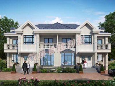 農村二層雙拼別墅設計圖，隱私性極好！您一定喜歡！