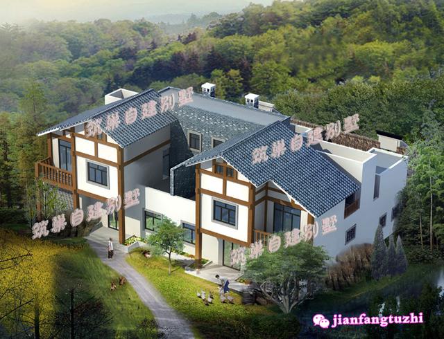 農村二層雙拼別墅設計圖，隱私性極好！您一定喜歡！