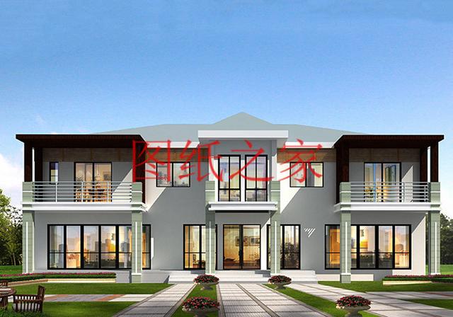 超大戶型，時尚現(xiàn)代的二層別墅設計圖，建成后您一定喜歡