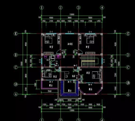 13x13米復(fù)式三層大氣別墅設(shè)計圖，造價30W左右，歡迎參考！