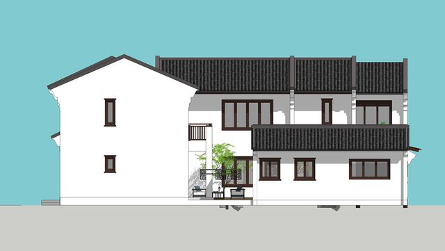 新中式民俗別墅設計圖，可用于民宿，也可商用。