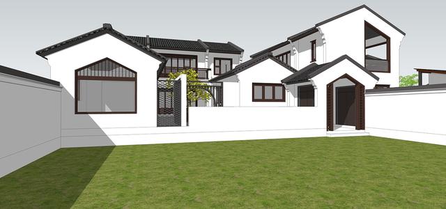 新中式民俗別墅設計圖，可用于民宿，也可商用。