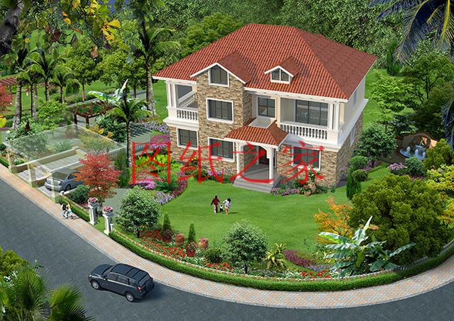 25萬占地150平的二層別墅設(shè)計(jì)圖，簡單大氣造價(jià)低。