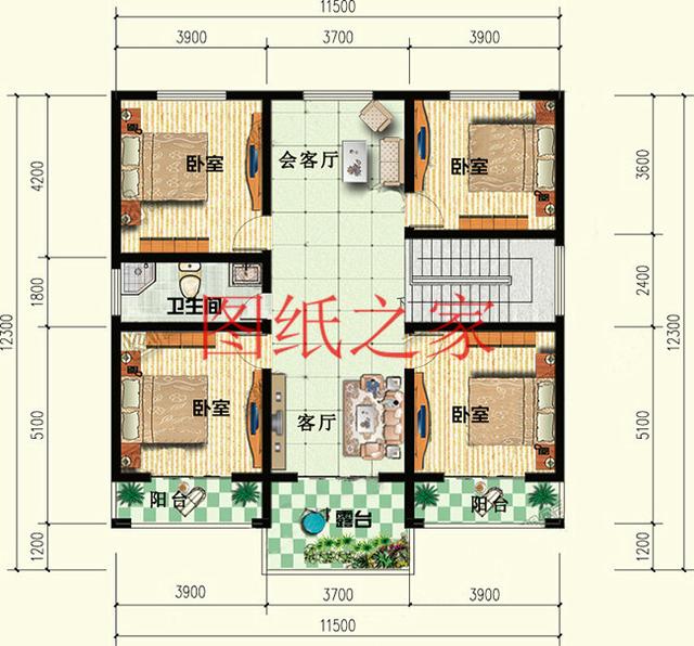 25萬占地150平的二層別墅設(shè)計(jì)圖，簡單大氣造價(jià)低。